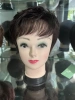 Peluca mujer cabello corto de primera clase cabeza completa cara redonda natural bobble cabello real completo cabello largo medio moda peluca manga ab Specification image